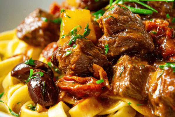 Veal Stew with Creamy Mushroom Sauce