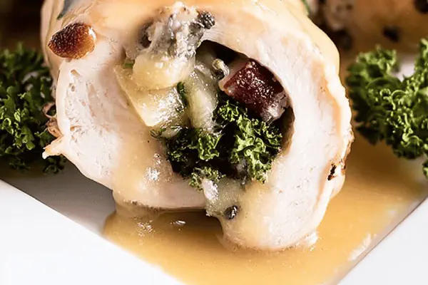 Stuffed Chicken with Goat Cheese & Red Cabbage