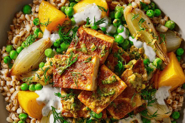 Tofu Barley Veg Bowls